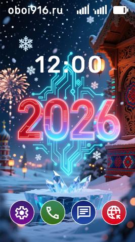 2026 на фоне матрицы