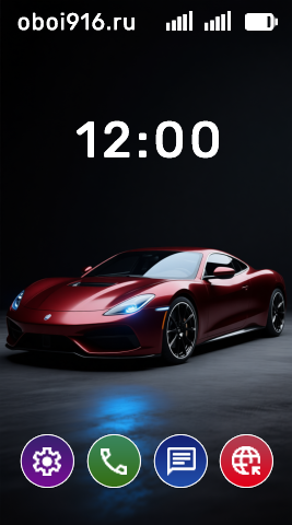 Тёмно красная машина на чёрном фоне