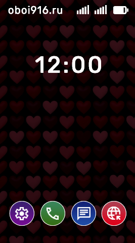 Тёмный фон с мелкими сердечками