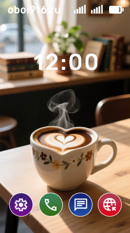 Сердце на кофейной пенке