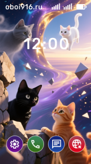 Котята, абстрактная графика