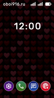 Тёмный фон с мелкими сердечками