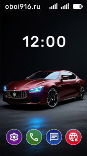 Тёмно вишнёвая машина в темноте