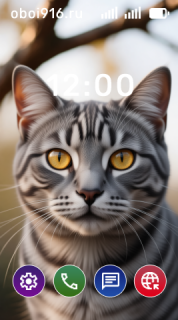 Серый кот полосатый как тигр