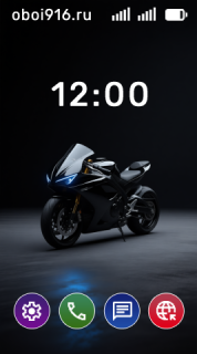 Мотоцикл на чёрном фоне