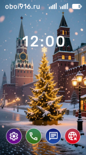 Ёлка на фоне Кремля